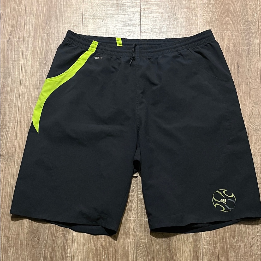 Adidas Climacool 365 Dark Gray & Flourescent Yellow Athletic Men’s Shorts XL